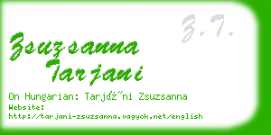 zsuzsanna tarjani business card